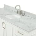thumbnail image 5 of Ariel Stafford 61 Inch Single Oval Sink Vanity With Carrara White Marble Countertop W/0.75" Edge In White, 5 of 11