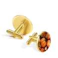 thumbnail image 3 of Pumpkin Elegant Stainless Steel Men's Shirt Cufflink Set for Formal Attire - for Weddings and Business Meetings, 3 of 6