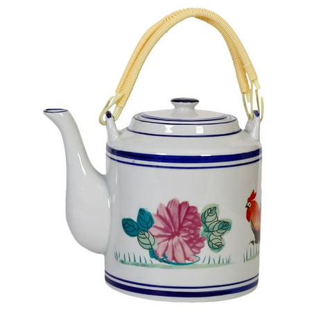 

1PC Ceramic Rooster Kettle Vintage Hotel Water Pot Practical Drink Cup (700ml S)