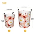 thumbnail image 3 of Sikiie Daisy and Ladybug Print Round Dirty Clothes Basket, Waterproof Standing Foldable Storage Basket, for Laundry Room, Bedroom, Bathroom Storage-Small, 3 of 6