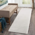 thumbnail image 2 of Fluffy Runner Rugs 2 x 6ft Soft Shag Rug 2x6 Feet Plush Area Rug Carpet Non-Slip Nursery Dorm Fuzzy Bedside Rug Kids Room Home DecorWhite, 2 of 8