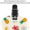 thumbnail image 4 of Square 2Pack PU Leather Pineapple Cruise Luggage Tag with Privacy Cover and Name ID Tag for Travel Handbags Backpacks Luggage Tags, 4 of 6