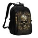 thumbnail image 1 of Fotbe Vintage Gold Leaf Skull Mochila con Estampado y Puerto USB para Hombre y Mujer, Mochila Antirrobo, Mochila de Viaje, Mochila Escolar, Mochila Universitaria, 1 of 7