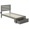 thumbnail image 4 of AFI Oxford 14" Twin Wood Platform Bed Frame with Foot Drawer Storage, Grey, 4 of 6