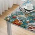 thumbnail image 4 of HAOXIT Christmas Tablecloth Waterproof for Rectangle/Square Tablecloth Table Cloth Cover for Fall Christmas , Teal Rustic Tree 48''x48'', 4 of 7