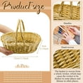 thumbnail image 2 of 6 Pcs Small Wicker Picnic Basket with Handle 12.6 x 8.27 x 3.15 Inches Oval Willow Woven Braided Gifts Basket for Harvest Flower Fruit Egg Christmas Thanksgiving Wedding Party Storage Decor, 2 of 7
