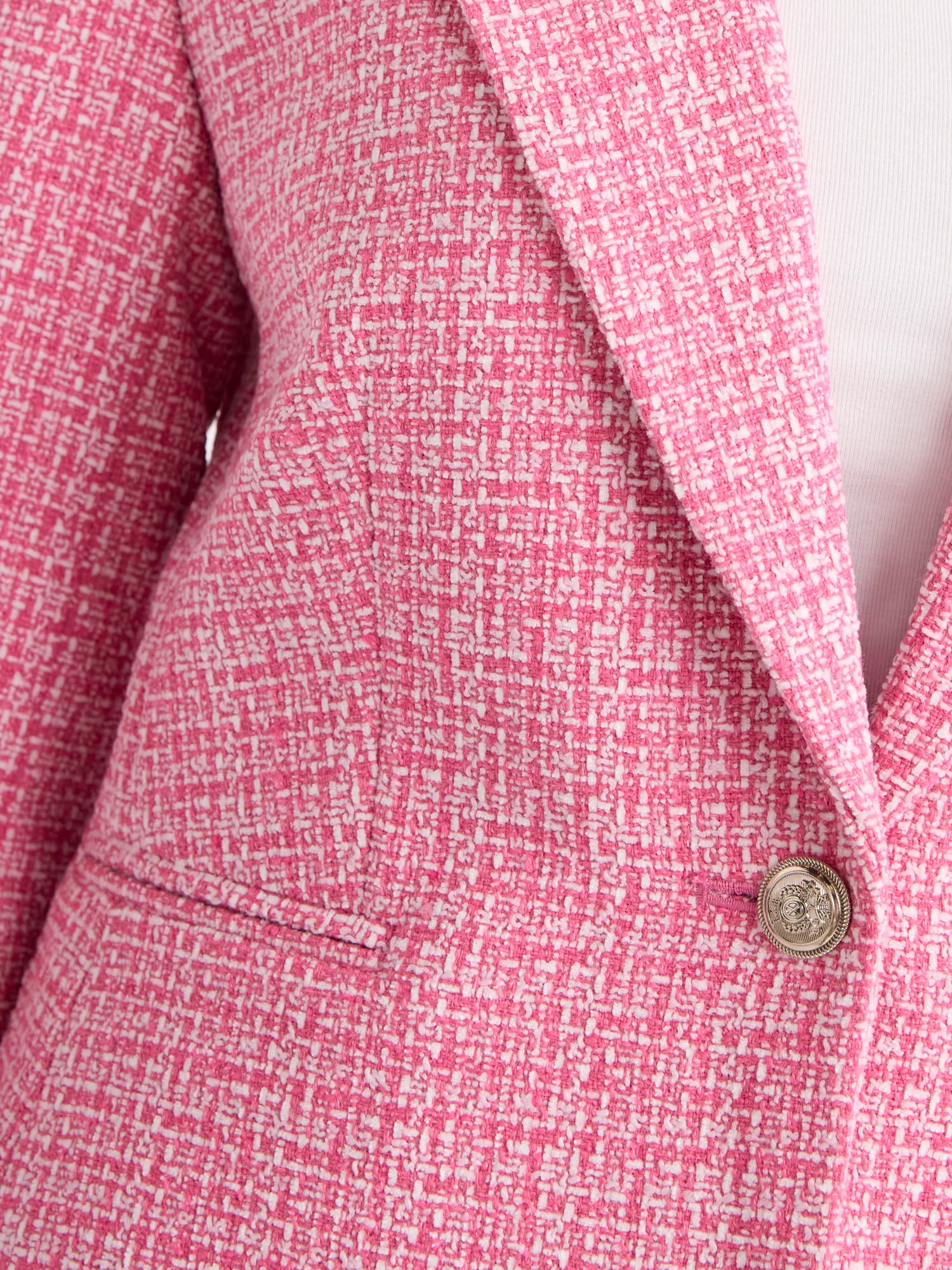 Free Assembly Women’s Single Breasted Tweed Blazer, Sizes XS-XXXL