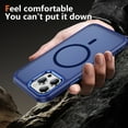 thumbnail image 5 of Dteck for iPhone 13 Pro Max Case with Magnetic, Compatible with MagSafe, Military Drop Protection Slim Translucent Matte Shockproof with Anti-Fingerprint Phone Case,Deep Blue, 5 of 8