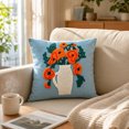 thumbnail image 4 of Zynviq Multicolor Decorative Pillow Covers 18x18inch Couch Pillow Covers Flower Polyester Square with Zipper, 4 of 6