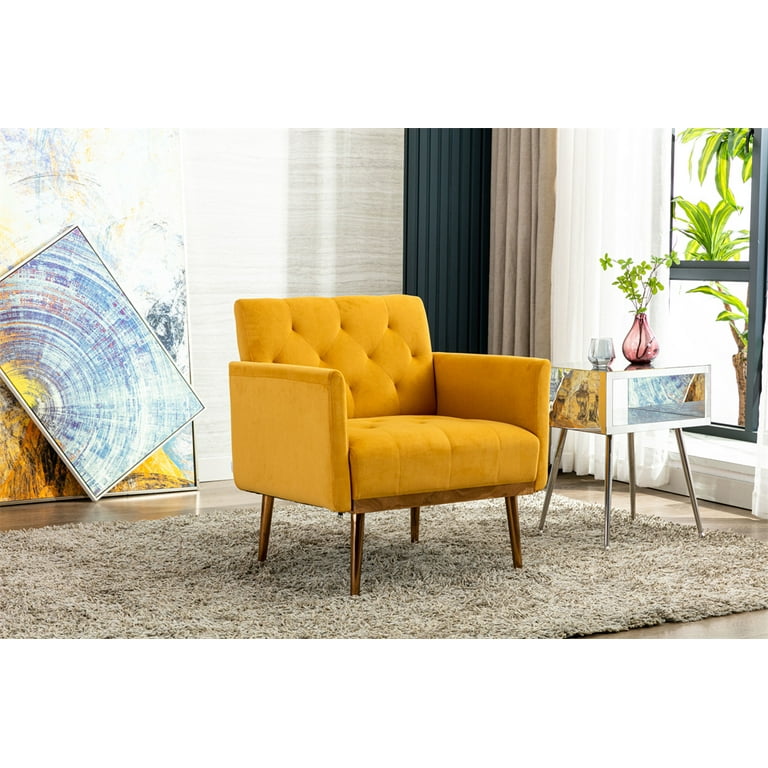 Mustard reading chair sales