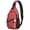 Christmas Santa Gingerbread Pattern, variant on Christmas Santa Gingerbread Pattern Sling Backpack, Unisex Cycling Crossbody Bag with Side Mesh Pockets, Adjustable Ambidextrous Strap Gift Ideas for Travel Shopping Commuting