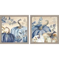 Great Art Now Pumpkin Blues by Tre Sorelle Studios, 2 Piece Framed Art Set Each 13"W x 13"H