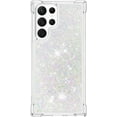 thumbnail image 3 of Slim Fit Phone Case for Samsung Galaxy S22 Ultra, Glitter Liquid Quicksand Effect Silicone Soft TPU Case with Camera Lens and Screen Protection for Galaxy S22 Ultra,LSWT Colorful, 3 of 15