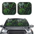 thumbnail image 2 of Naloa Lush Foliage Green Plant 2 Piece Foldable Car Sun Shades, Car Windshield Sunshade, Front Window Sunshade for Car, Truck, SUV - Medium, 2 of 7