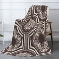 thumbnail image 3 of XMXT Flannel Warm Throw Blanket, Vintage Geometric Tattoos Bedroom Decor Blankets for Bed Couch Living Room, 50 x 70 inches, 3 of 9