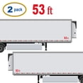 thumbnail image 2 of Set of 2 - 53 ft 53' 53 feet Trailer Length Vinyl Decal Sticker - Many Colors & Sizes - Trailer Sign Semi-Trailer Length Number Truck Safety Markings for Dry Van and Reefer Trailers (14" x 7", Red), 2 of 8