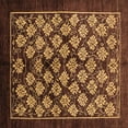 thumbnail image 1 of Ahgly Company Indoor Square Oriental Brown Industrial Area Rugs, 8' Square, 1 of 4