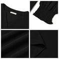 thumbnail image 6 of UVN Womens Fall Blouses Long Sleeve V neck Shirts Dressy Casual Smocked Cuffs Tunic Tops, 6 of 8