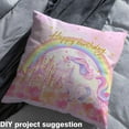 thumbnail image 2 of Castle Fairy Children Kawaii Unicorn Fabric by the Yard 2 Yards,Rainbow Castle Room Decor Fabric by the Yard,Sparkling Sequins Sewing Fabric,Microfiber Bedroom Decor, 2 of 6