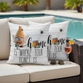 thumbnail image 4 of Bees Gnomes Outdoor Pillow Covers Pack of 2 Spring Summer Home Honey Daisy Grey Wood Grain Waterproof Throw Pillow Covers Decorative Cushion Cases for Patio Garden Tent Balcony Couch 18x18 inch, 4 of 9