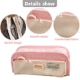 thumbnail image 3 of Pencil Bag Pen Case Simple Pencil Case Pencil Pouches Fabric Zipper Pen Pouch Pencil Storage Bag - pink, 3 of 6