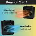 thumbnail image 3 of Calefactor Ventilador Eléctrico Pelonis Portátil con 3 Velocidades de 1500W, 3 of 10