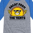 thumbnail image 3 of Instant Message - Vacay From The Rents - Toddler & Youth Raglan Graphic T-Shirt, 3 of 5