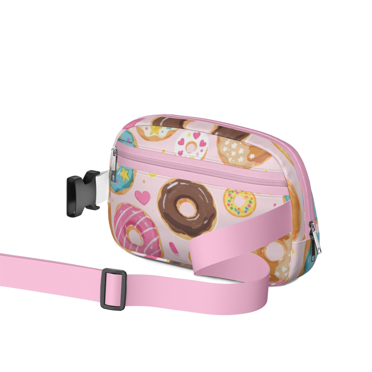 Cross Body Bag for Sports Enthusiasts Commuters Fashionable Waterproof Fanny Pack with Adjustable Strap for Casual Running Hiking Cycling Doughnut Sporty Waist Pack