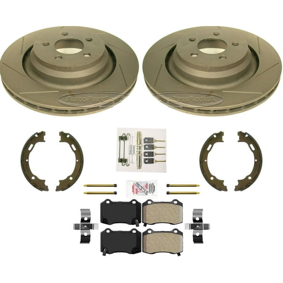 Performance Slotted Brake Rotors & Pads For Dodge Charger R/T Scat Pack 2015-20