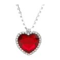 thumbnail image 2 of Collar colgante jinwen con diamantes de imitación corazón de amor para San Valentín, 2 of 7