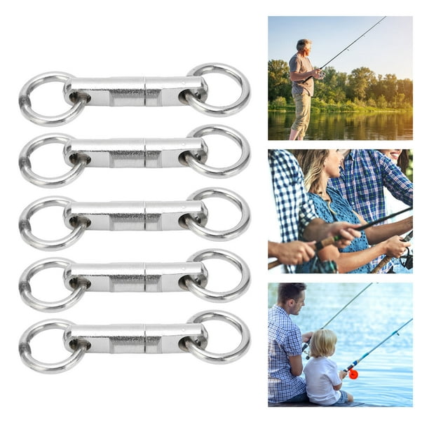 Fishing Accessories,5pcs/lot Stainless Steel Column Fishing Swivels Hook  Connector Column Type Rotary Bearing Swivel Optimal Efficiency 
