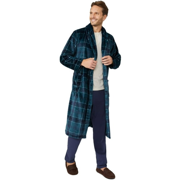 Debenhams Mens Checked Fleece Shawl Collar Dressing Gown Walmart.ca