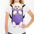 thumbnail image 3 of Mochila De Transporte para perros y gatos, bolsa de viaje para el pecho, transpirable, portátil, de lona, 3 of 4