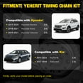 thumbnail image 2 of Timing Chain Kit w/ VVT Camshaft Gear for Hyundai Elantra Kona 2.0L 2017-2021 Replaces# 24350-2E700, 243212E010, 2 of 8