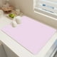 thumbnail image 5 of Tapete absorbente para secar platos con superficie de secado rápido, antideslizante para proteger la encimera, ideal para el lavado diario de platos y el secado de utensilios. Aestivo | Rosa, 5 of 6