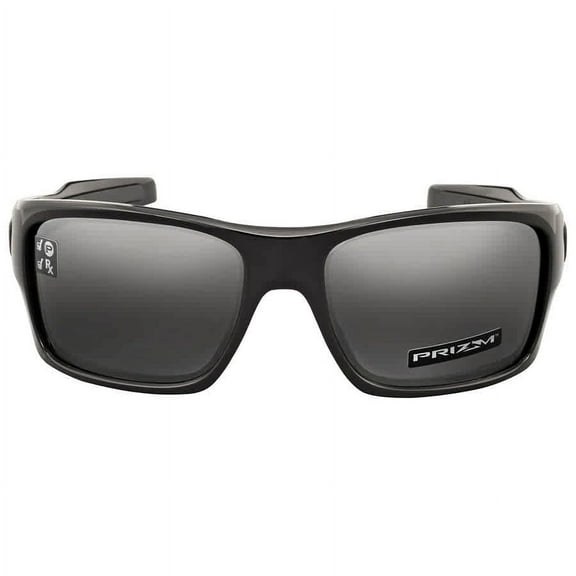Oakley Men's OO9263 Turbine Rectangular Sunglasses, Polished Black/Prizm Black Polarized, 65 mm