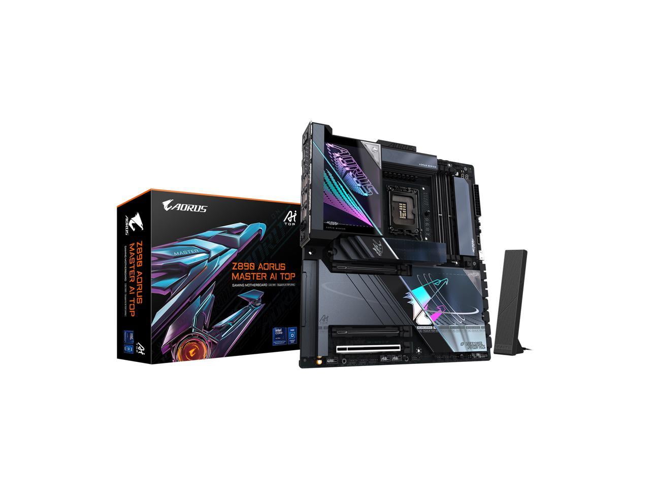 Aorus Ultra Durable Z890 AORUS MASTER AI TOP Gaming Desktop Motherboard - Intel Z890 Chipset - Socket LGA-1851 - Extended ATX (z890aorusmasteraitop)