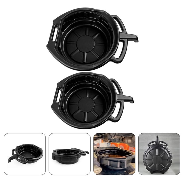 AURARMLET Durable Drain Pan for Easy Engine Oil Changes and Storage Made of PE Material 2pcs