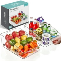 Sorbus Clear Stackable Fridge Drawers - Pull Out Organizer (1 X-Large ...