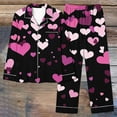 thumbnail image 7 of Jamicy Womens Sleepwear Valentine's Day Silky Pajamas Floral Print Satin Pajama Set Long Sleeve Button Up Soft Sleepwear Cute Pj Sets, 7 of 7