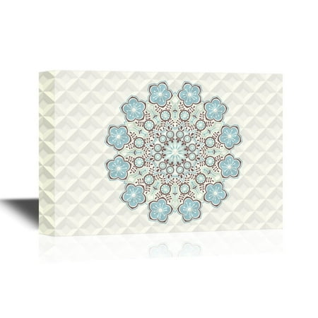 Artworks Home Pattern - wall26 Canvas Wall Art - Floral Pattern Artwork - Gallery Wrap Modern Home Decor | Ready to Hang - 12x18 inches