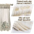 thumbnail image 3 of Howarmer Beige Sheer Valance 54 x 35 Inch Embroidered Lace Valance Curtains Living Room Bedroom Rod Pocket Voile Drapes, Elegant Home Decor Window Treatments, 1 Panel, 3 of 6