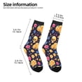 thumbnail image 2 of Goofa Skull gold flower Pattern Children's Crew Socks, Kids' Daily Wear and Sports Socks, Breathable Socks, Sports Socks, Moisture-Wicking Socks for Children, 2 of 6