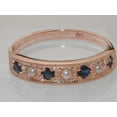 thumbnail image 6 of LBG 14k Rose Gold Cultured Pearl & Sapphire Womens Eternity Ring - 4 - Sizes 4 to 12 Available, 6 of 6
