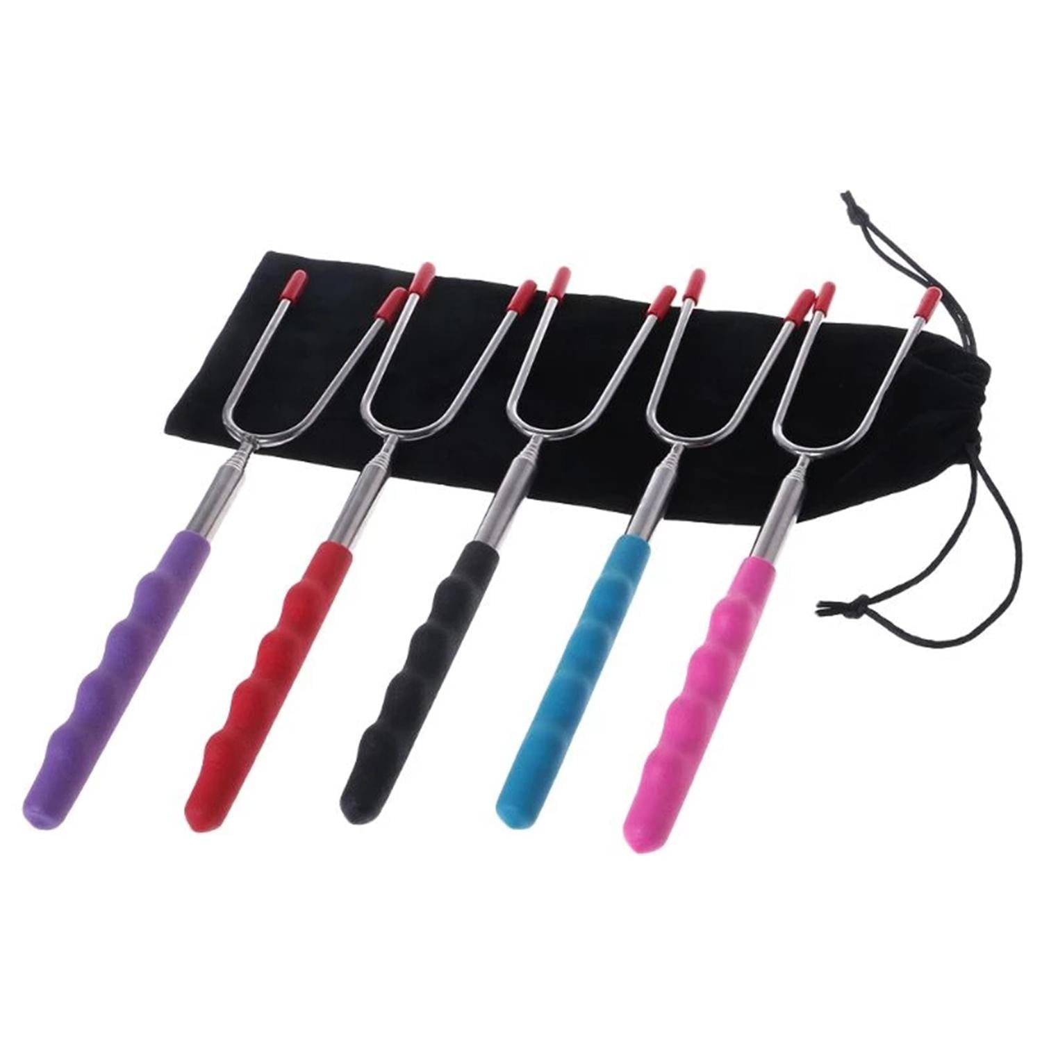 Fire Pit Campfire Nic BBQ Forks Marshmallow Roasting Sticks 7 Units 7 Colors !! Camping Chill and Hiking Accessories 