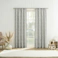 thumbnail image 5 of No. 918 Koda Woven Jacquard Leaf Semi-Sheer Rod Pocket Curtain Panel, 50"W X 63"L, Light Gray, 5 of 6