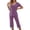 Purple, variant on NominalSnug Womens Pajamas Set Short Sleeve Top and Capri Pants Lightweight Sleepwear Comfy Pjs Lounge Set with Pockets
