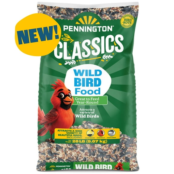 Pennington Classic Dry Wild Bird Feed and Wild Bird Seed, 20 lb. Bag, 1 Pack