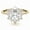 Yellow, variant on Halo Engagement Ring Classic Style Floral Halo Shared Prong Setting 18K White Gold Plating 1.81 Carat