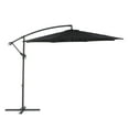 thumbnail image 3 of CorLiving 9.5ft Tilting Cantilever Outdoor Patio Umbrella with Steel Frame and 8 Support Arms, Black, 3 of 10